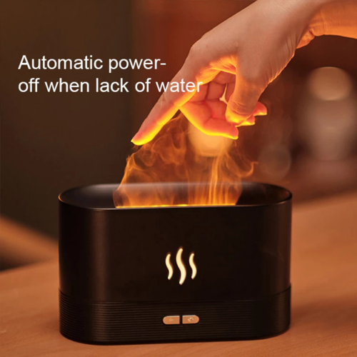 Flame Aroma Diffuser & Air Humidifier – LED Flame Lamp for Home Spa