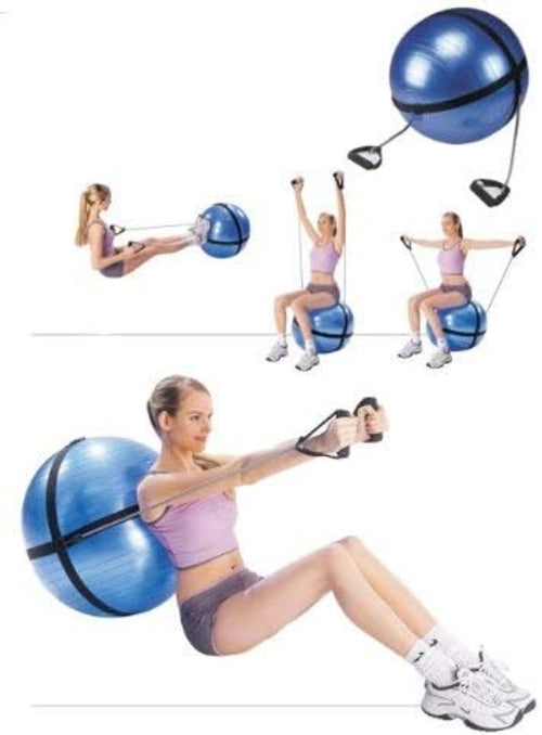 Amber Fight Gear Premium Fitness Ball with Strap – Improve Core Strength, Balance & Flexibility – Available in 55cm, 65cm, and 75cm
