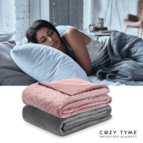 Cozy Tyme Iniko Weighted Blanket – 72x80 in, Blush