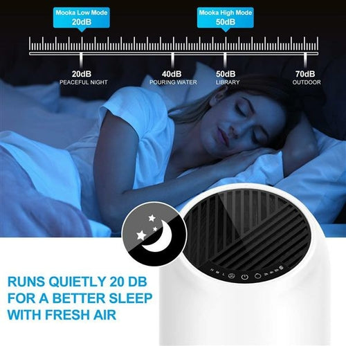 True HEPA Air Purifier 360° – Deep Air Cleaning, Ultra-Quiet 20dB, Ozone-Free, CARB/ETL/FCC/CE Certified, 323 ft² Coverage